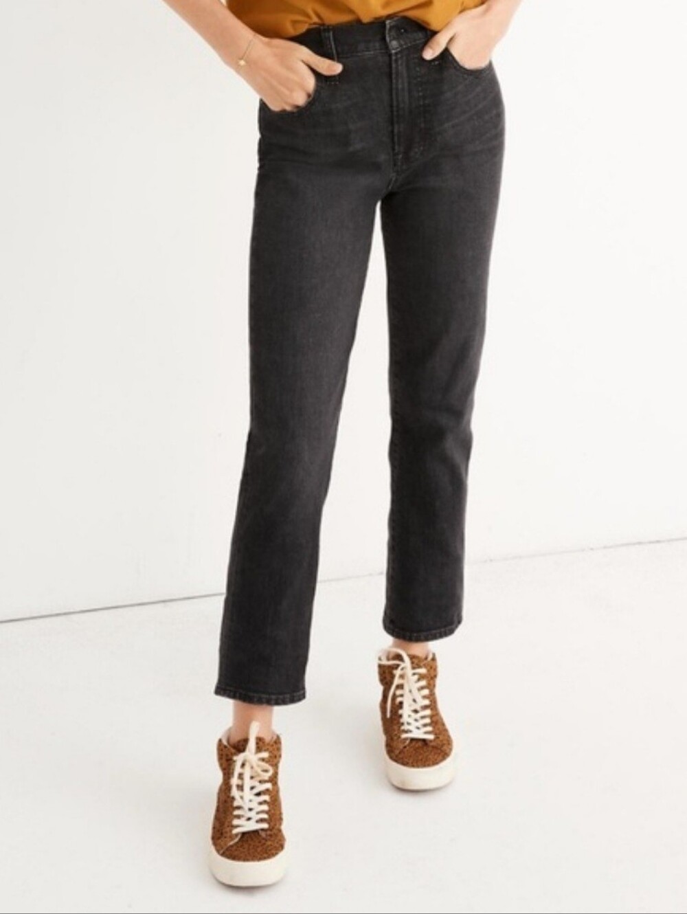 Madewell Petite Perfect Vintage Crop Jeans in Washed Black | 23P